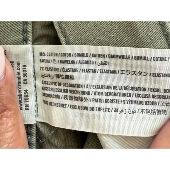 Hollister Womens High-Rise Olive Green Short-Shorts Size 7 W28 Beach Y2K Summer - Picture 4 of 9